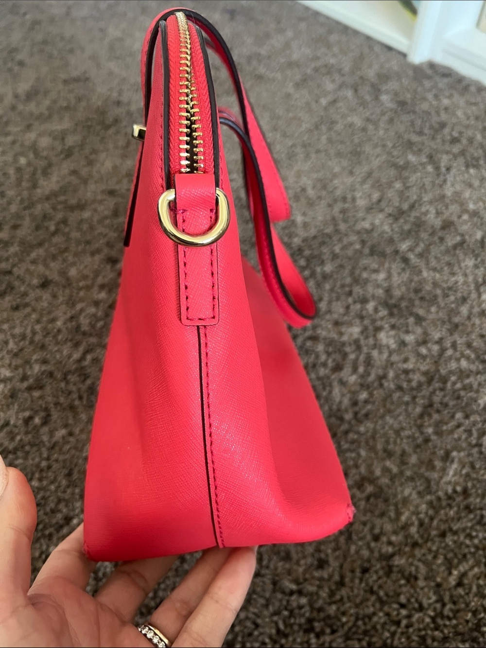 kate spade Coral-Pink Dome Satchel - Picture 4 of 8